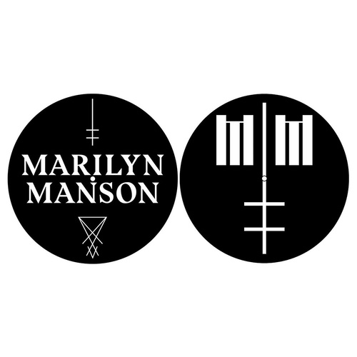 Marilyn Manson Logo Cross Turntable Slipmat Set