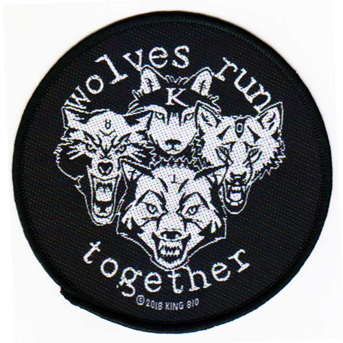 King 810 Wolves Run Together Circular Patch