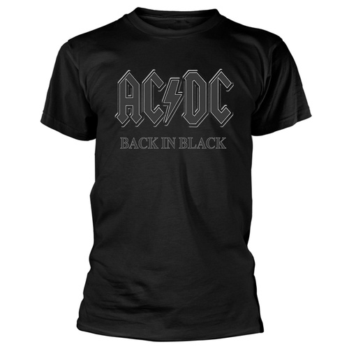 AC/DC Back In Black Grey Logo Shirt [Size: M]