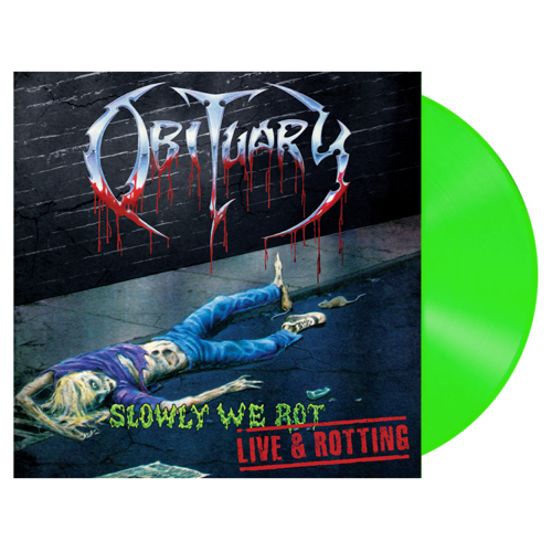 Obituary Slowly We Rot Live & Rotting Slime Green LP Vinyl Record